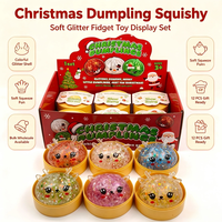 Squishy de Noël 8,5 cm Renne anti-stress à presser, jouet sensoriel souple en TPR, cadeau de Noël, vente en gros transfrontalière JY