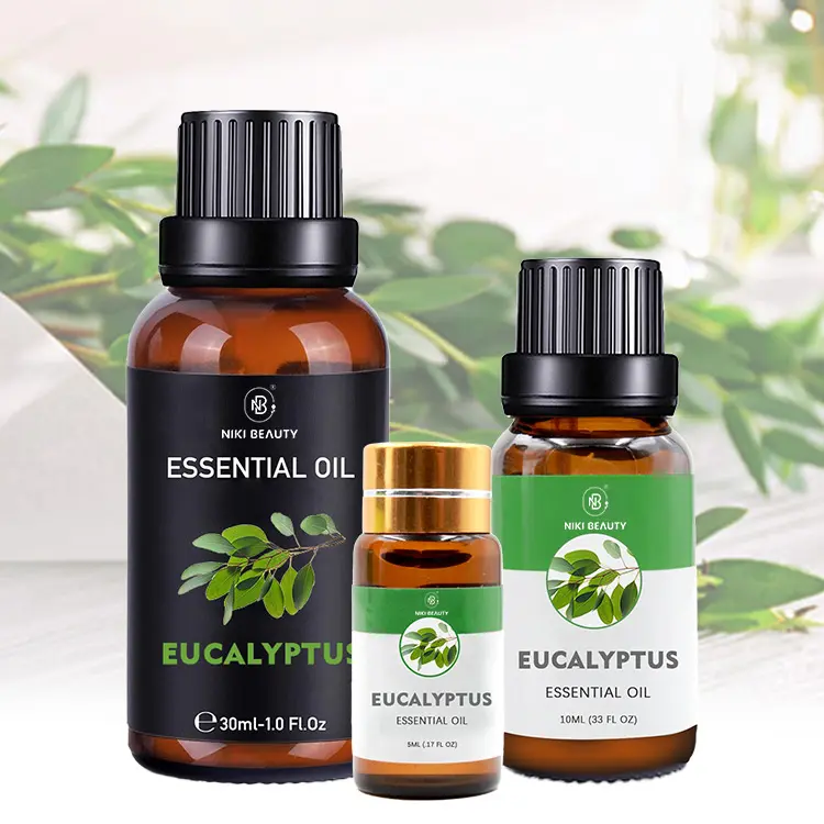 Huile essentielle d'eucalyptus d'aromathérapie de massage 100pure organique naturelle personnalisée