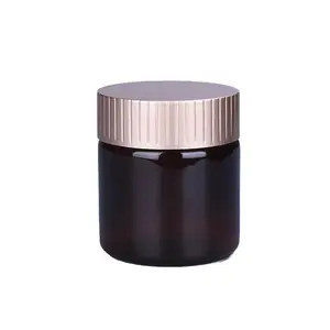 120ml Plastic PET Pill Bottle Amber Round Shoulder Chemical Packaging Liquid Container with Screw Cap