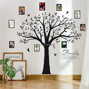 Cadre photo de famille <span class=keywords><strong>arbre</strong></span> simple créatif stickers muraux salon chambre décoration papier peint autocollants auto-adhésifs - Product Image 1