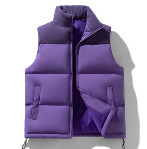 <b>Men's</b> and women's casual vest with thickened solid color, <b>waterproof</b>, windproof, breathable zipper, customized double-sided wear - Product Image 2