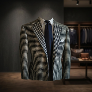 Blazer de Lana Cruzado con Solapa para Hombre 2025, Traje Formal de Negocios a Cuadros, Chaqueta con Cierre de Cremallera, Pantalones Transpirables Antiarrugas con Muescas - Product Image 3
