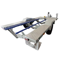 Remorque de bateau entièrement en aluminium, soudée en une seule pièce, remorque pour jet ski à essieu unique, remorque multifonction en aluminium