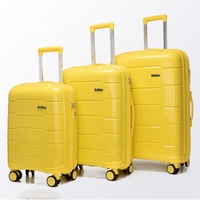 Ensembles de bagages en PP 20, 24 et 28 pouces, valises à roulettes avec serrure TSA et roues universelles à 360 degrés