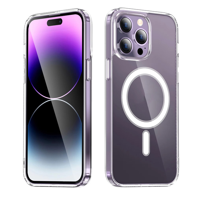 Wholesale Magnetic Shockproof Anti-Falling Clear Phone Case for iPhone 11 13 14 15 16 17 Pro Max,Samsung S24 S25 S26 Ultra Plus