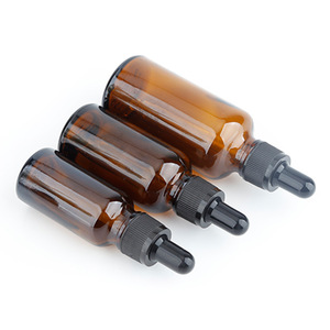 5ml 15ml 30ml 50ml 60ml 100ml 120ml Amber Oil Glass Essential Oil Dropper Bottle with 18mm Plastic Bottle Dropper Screw Cap - Product Image 6