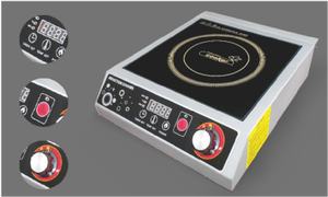 Table de cuisson à induction électrique commerciale 3500W, plaque de cuisson concave plate, haute puissance, en acier inoxydable, pour restaurant, hôtel, usage domestique - Product Image 1