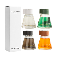 Coffrets Cadeaux Parfumés de Luxe en Verre de 150 ml avec Huile Essentielle Premium et Feuille d'Or pour Désodorisant d'Ambiance