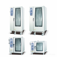 Four combiné numérique électrique en acier inoxydable à 20 niveaux - Four à cuisson et vapeur commercial pour restaurants/hôtels 380V, nettoyage facile