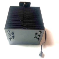 Pendingin CPU Menara Vertikal Universal Hitam Kustom 5 Heatpipe Kipas Senyap Ringan TDP 150W untuk Pendinginan Komputer Kabinet Chassis Kecil