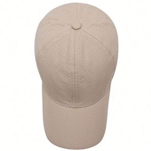 Casquette de sport unisexe d'été à séchage rapide, élastique et ajustable en polyester, couleur unie simple, respirante avec maille, style baseball - Product Image 6