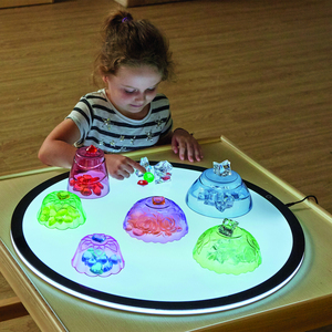 Tavolo Luminoso LED Rotondo per Bambini con Cambio Colore, Gioco Educativo Sensoriale Prescolare - Product Image 4