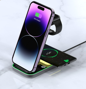 Cargador inalámbrico magnético 4 en 1, 15W, con luz nocturna, para teléfono iwatch y Airpod, <span class=keywords><strong>precio</strong></span> de fábrica, <span class=keywords><strong>2023</strong></span> - Product Image 6