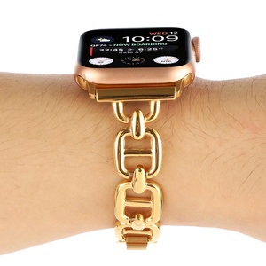 Pulsera de cadena de lujo brillante para <span class=keywords><strong>Apple</strong></span> <span class=keywords><strong>Watch</strong></span>, correa de reloj de acero inoxidable para <span class=keywords><strong>Apple</strong></span> <span class=keywords><strong>Watch</strong></span> Series 7 6 SE 38/40/41mm 42/44/45mm - Product Image 5