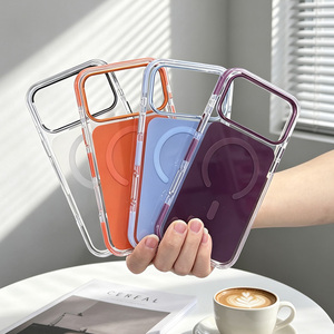 เคสโทรศัพท์แบบแม่เหล็ก PC เงา รุ่น B541 ขายส่งจากโรงงาน สำหรับ iPhone 18 17 16 14 15 Pro Max พร้อมกันกระแทกแบบ Air Cushion - Product Image 6