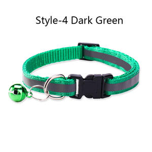 KingHon Collier de chat réfléchissant de 1.0cm de largeur Impression personnalisée Boucle réglable Collier de chien en nylon pour chat avec cloches - Product Image 5