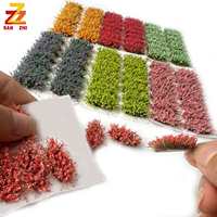 Scène Modèle Herbe Grappe Fleur Grappe Micromodel Paysage Simulation Sable Table Plate-Forme Train DIY Plastique
