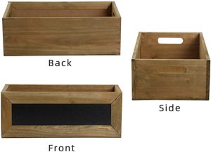 With Handles Box Wood Nesting Storage Crates With Chalkboard Front Panel And Cutout Handles Decorative Nesting Wood Box