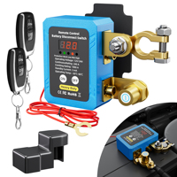 Interrupteur de déconnexion de batterie à distance 240A 12V avec affichage de tension LED, coupure automatique de l'alimentation, antivol pour voiture, camion, bateau