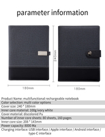 Artículo de negocios personalizado diario portátil con pantalla de lujo inteligente Powerbank carga inalámbrica portátil con cable USB