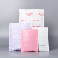 Sacs à bulles pour envois, sacs d'emballage à bulles blancs, sacs postaux avec logo, enveloppes matelassées en polyéthylène à bulles roses