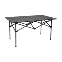 Table de rangement d'extérieur moderne, portable, beige et noire, durable, robuste, de haute qualité, réglable, 99*55*52-82cm, vente en gros