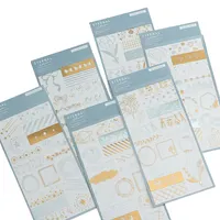 Oem Aangepaste Transparant Clear Decoratie Sticker Voor Planner Zelfklevende Waterdicht Vinyl Kus Cut Sticker Vel