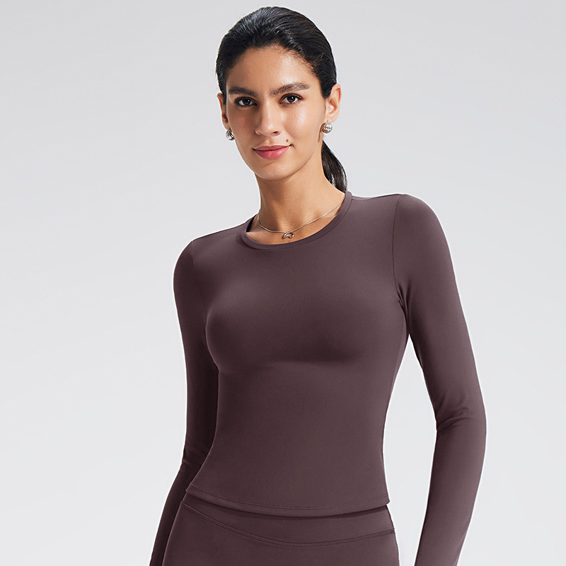 Women Second Skin Long Sleeve Sports Top Quick Dry Slim Fit Yoga Fitness Training Activewear
