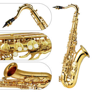 NAOMI OEM Saxophone laqué or Instruments à vent Saxophone ténor avancé en laiton pur SET - Product Image 4