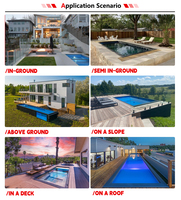 Vente en gros bon marché Conteneur d'expédition extérieur Piscine pour maison de piscine Villa modulaire préfabriquée en conteneur à structure en acier