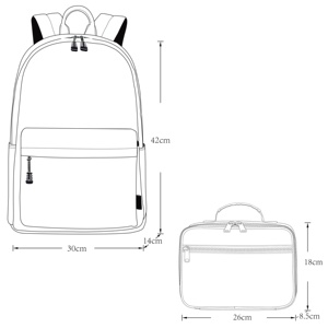 Boekentas Custom Rugzak Bagpack Met Logo Custom Boekentas En Lunchtas Sets Schoolrugzakken Logo Kinderen Polyester Schooltas Set - Product Image 3