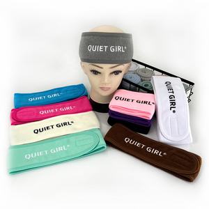 महिलाओं के कस्टम कढ़ाई लोगो स्पा हेडबैंड ब्यूटी सैलून फेस स्किनकेयर हेयरबैंड - Product Image 6