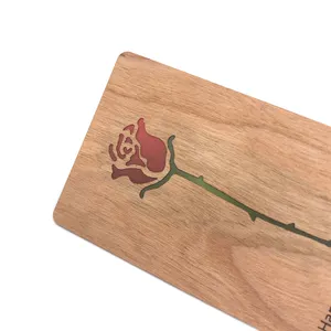 Wood Greetingカードレーザー彫刻