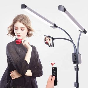 Éclairage annulaire à double led avec poignée réflexe, lumière pour photographie avec miroir de maquillage, pour smartphone - Product Image 4