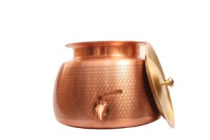 Dispensador de Agua de Cobre Puro con Acabado Anticorrosión, Grifo de Latón Antiderrames y Soporte, 5L/8L/11L, Estilo Tradicional Indio para el Hogar - Product Image 4