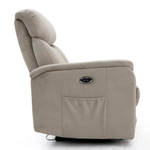 Geeksofa Fauteuils électriques en tissu microfibre à vendre à des prix bas Beige <span class=keywords><strong>Fauteuil</strong></span> inclinable motorisé avec charge Type-C - Product Image 3