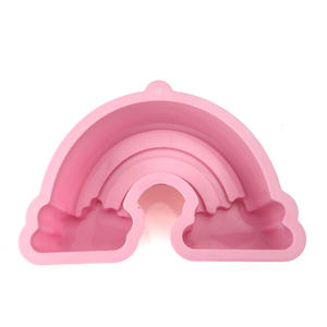 Molde de silicona antiadherente para hornear, sartenes antiadherentes de grado alimenticio con forma de arco, en forma de arcoíris, gran oferta - Product Image 3