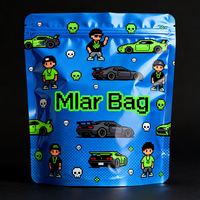 Sacs en Mylar personnalisés fabriqués en usine, holographiques, refermables, étanches aux odeurs, imperméables, imprimés sur mesure pour le stockage d'objets de petite taille