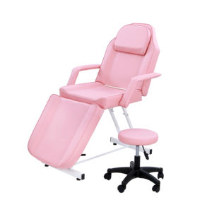 <b>Pink</b> Portable Spa Massage Leather Salon Furniture Eyelash Bed and <b>Chair</b> Facial Bed for Eyelash Extensions - Product Image 1