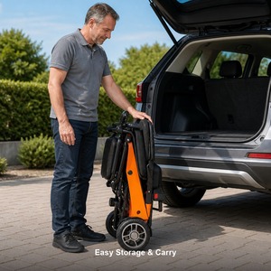 Sedia a Rotelle Elettrica Facile da Usare, Pieghevole, Certificata CE per Anziani, Assistenza Domiciliare e Viaggi Casual all'Aperto - Product Image 5