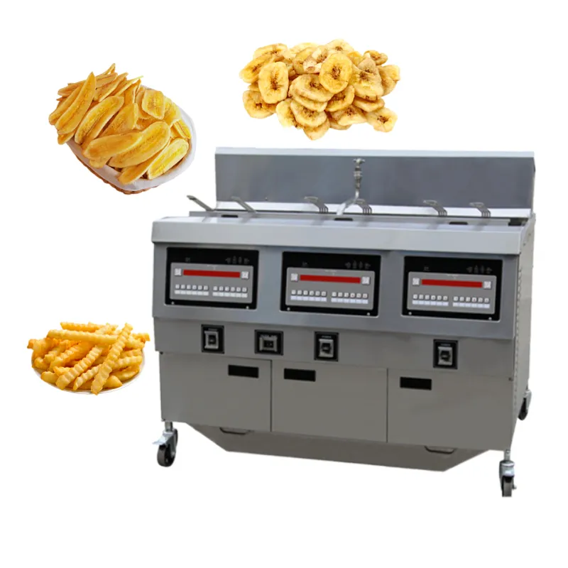 Professionele Gas Gaz Friter Friteuse Friteuse Voor Chips Commerciële Chips Frituurmachine