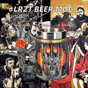 אדון מימי הביניים הטבעות lr21 mordor קיבולת גדולה שרף & נירוסטה בירה ספל-מתנה כוס מתנות - Product Image 2