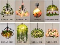 Lampe suspendue en noyer vert, style moderne minimaliste, personnalité créative, rétro, lustre végétal pour café, bar, allée, balcon