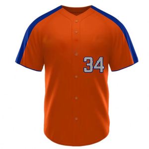 Vêtements de sport sublimés pour hommes et femmes en gros, maillots de baseball à boutons - Product Image 5
