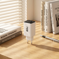 Adaptateur de chargeur rapide USB-C KYT 65w Gan noir mat Chine avec USB