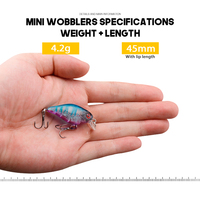 Vtavta 5 pièces/boîte 45mm 4g flottant Wobbler leurre méné pêche manivelle boîte nageur Pesca leurre Hardbait