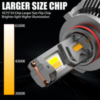 Phare LED de voiture à double tube en cuivre, contrôle par application, 200W, trois couleurs, Canbus, ventilateur haute vitesse, faisceau bas et haut A85 H4 H1 H7 H11