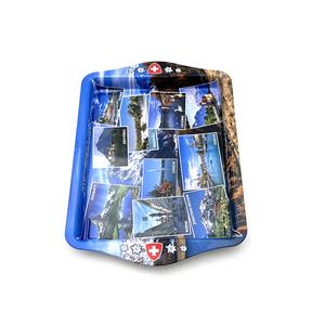 Nampan logam kecil untuk cafe diskon besar piring buah timah logam, piring makanan ringan kaleng, piring logam permen - Product Image 6