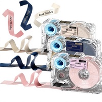 Ruban satiné Phomemo A30 P15 rose, bleu marine, beige, 12 mm x 5 m, pour emballages cadeaux, nœuds, bouquets, arrangements floraux, bricolage, artisanat, décoration de fête