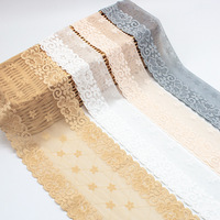 Ruban en dentelle française écologique de 10,5 cm de large, crocheté, avec strass, bande élastique en nylon, accessoires pour vêtements et sous-vêtements, personnalisable